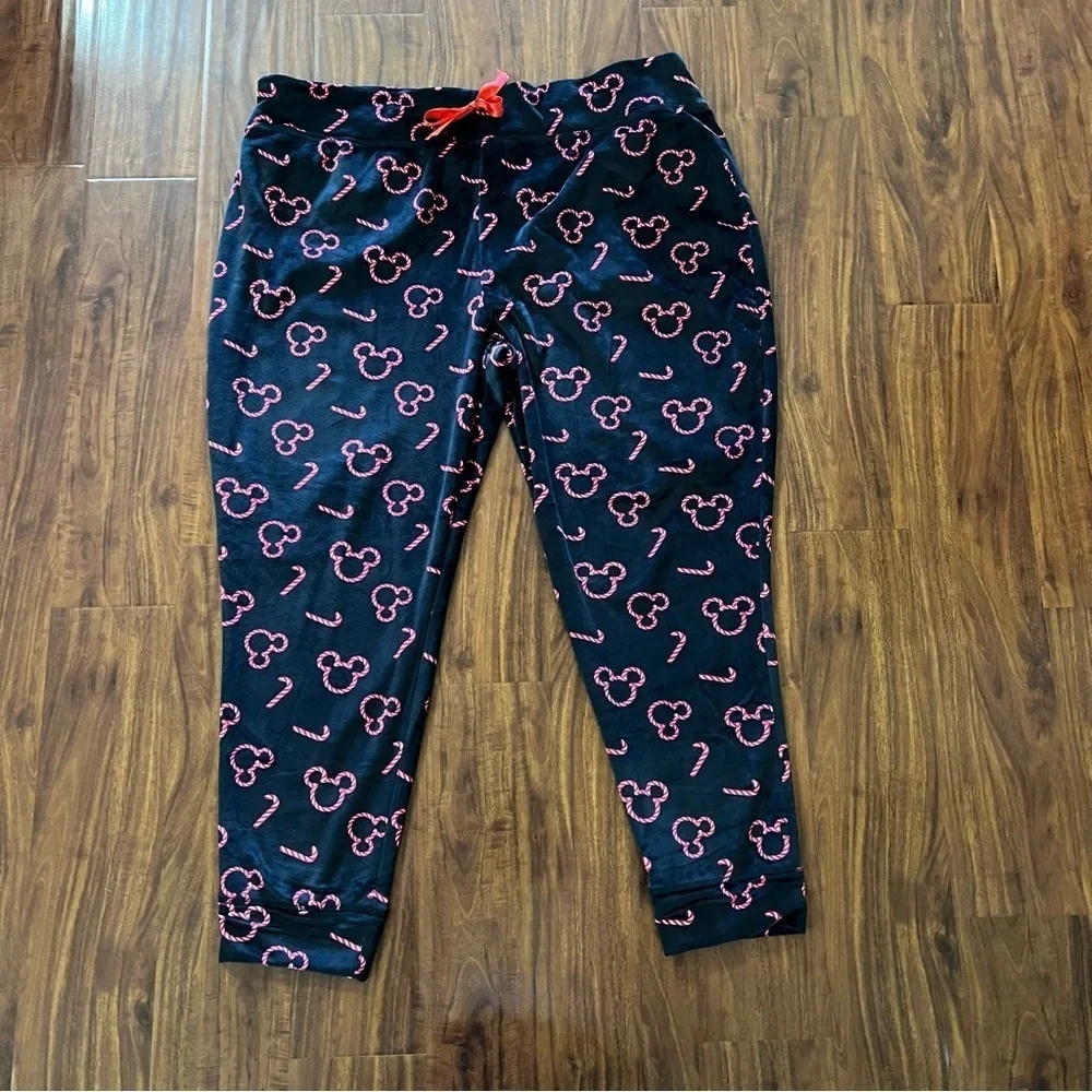 Disneyland Resorts Mickey Mouse Holiday Velour Pajama Set size 2X - Picture 7 of 9